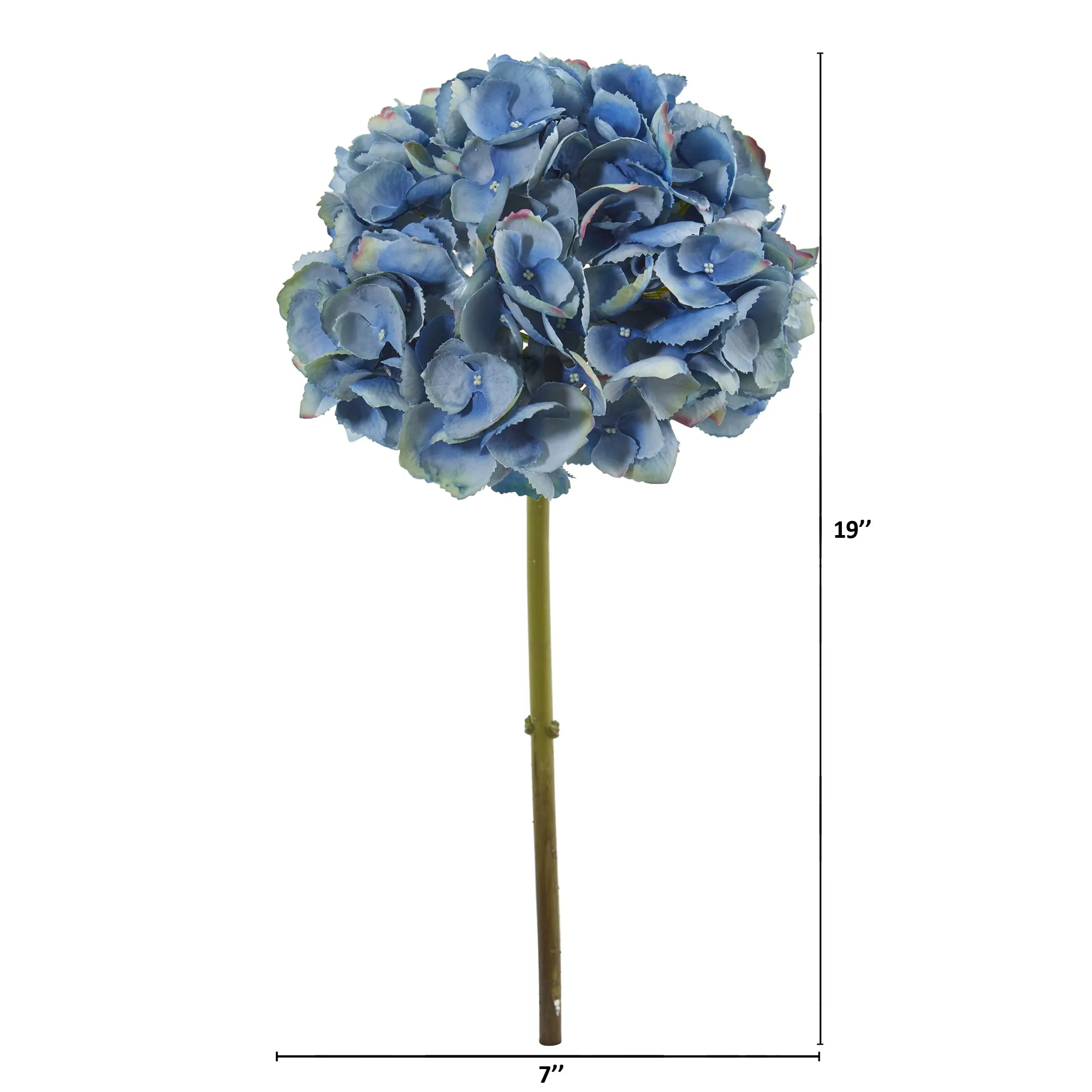Set of 3 High-Quality 19-Inch Artificial Hydrangea Flowers