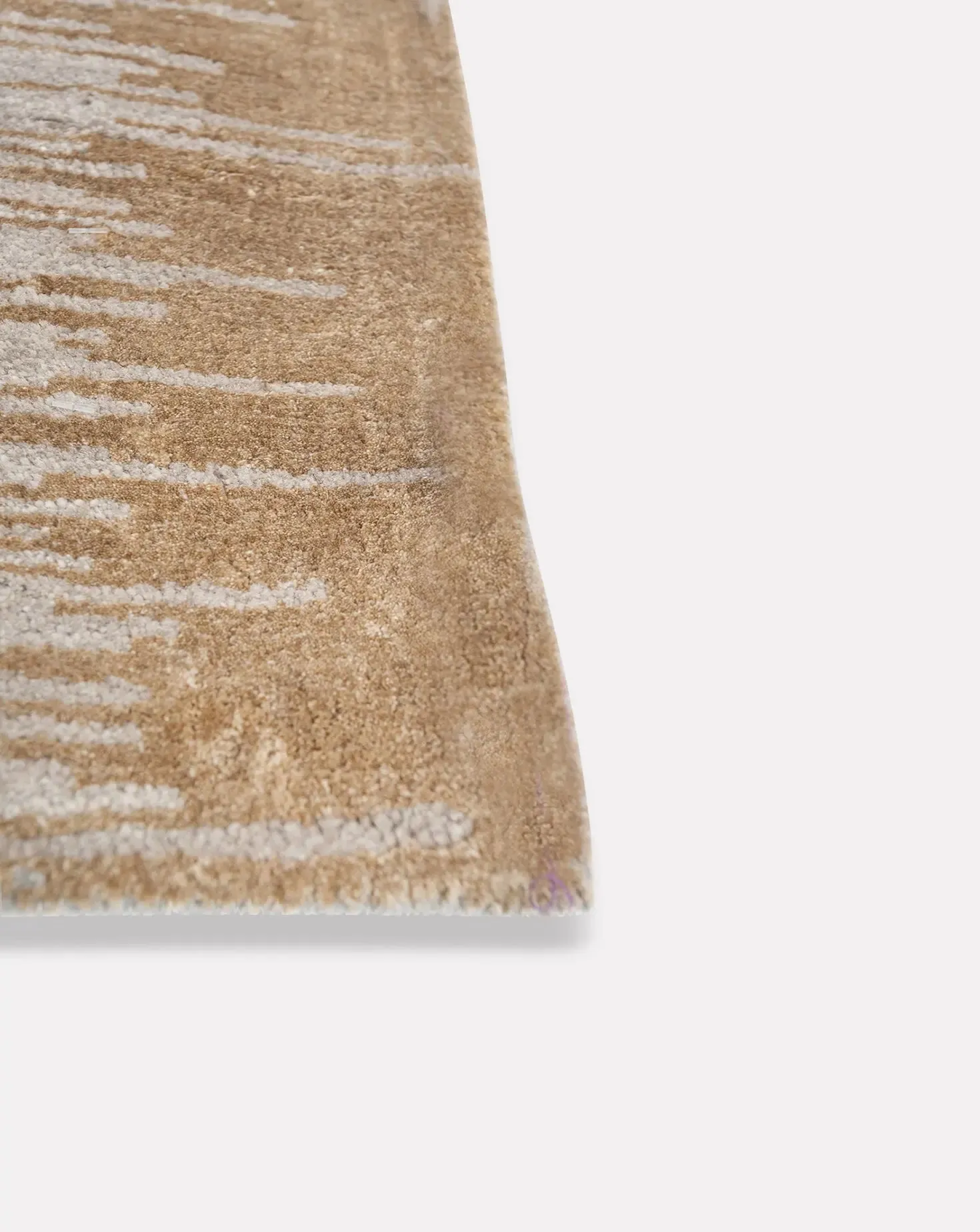Aakar By Kavi Taupe and Faded Denim Rug