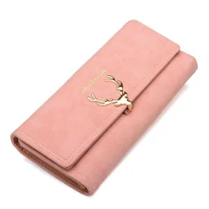 Awesome Gift, Golden Deer opener Wallet for women, short small and long clutch