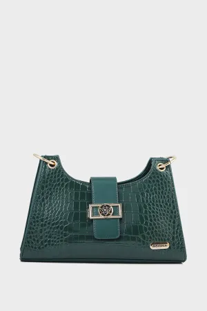Stylish Green Baguette Shoulder Bag - Model B10525