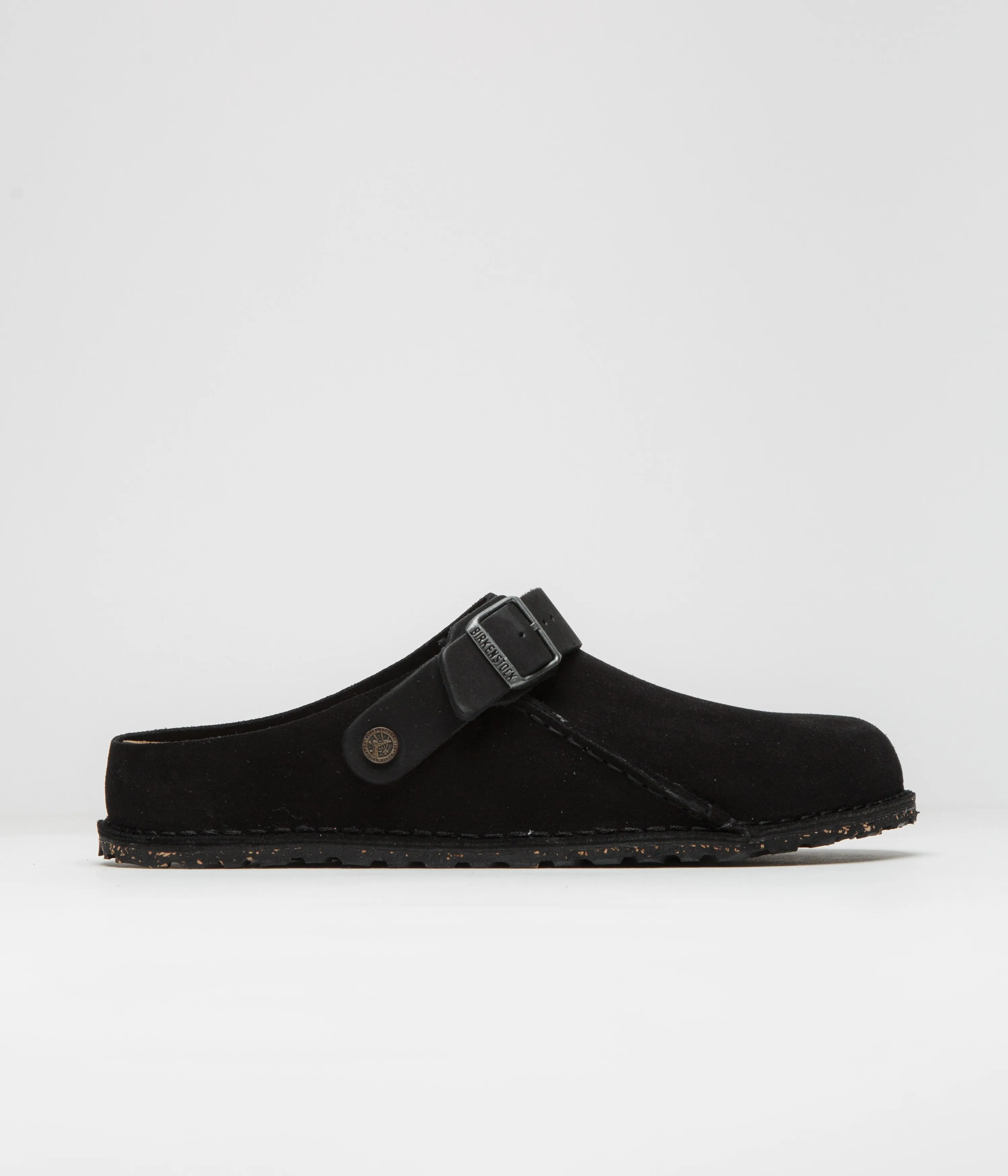 Birkenstock Lutry Premium Black Suede Sandals - Narrow Fit