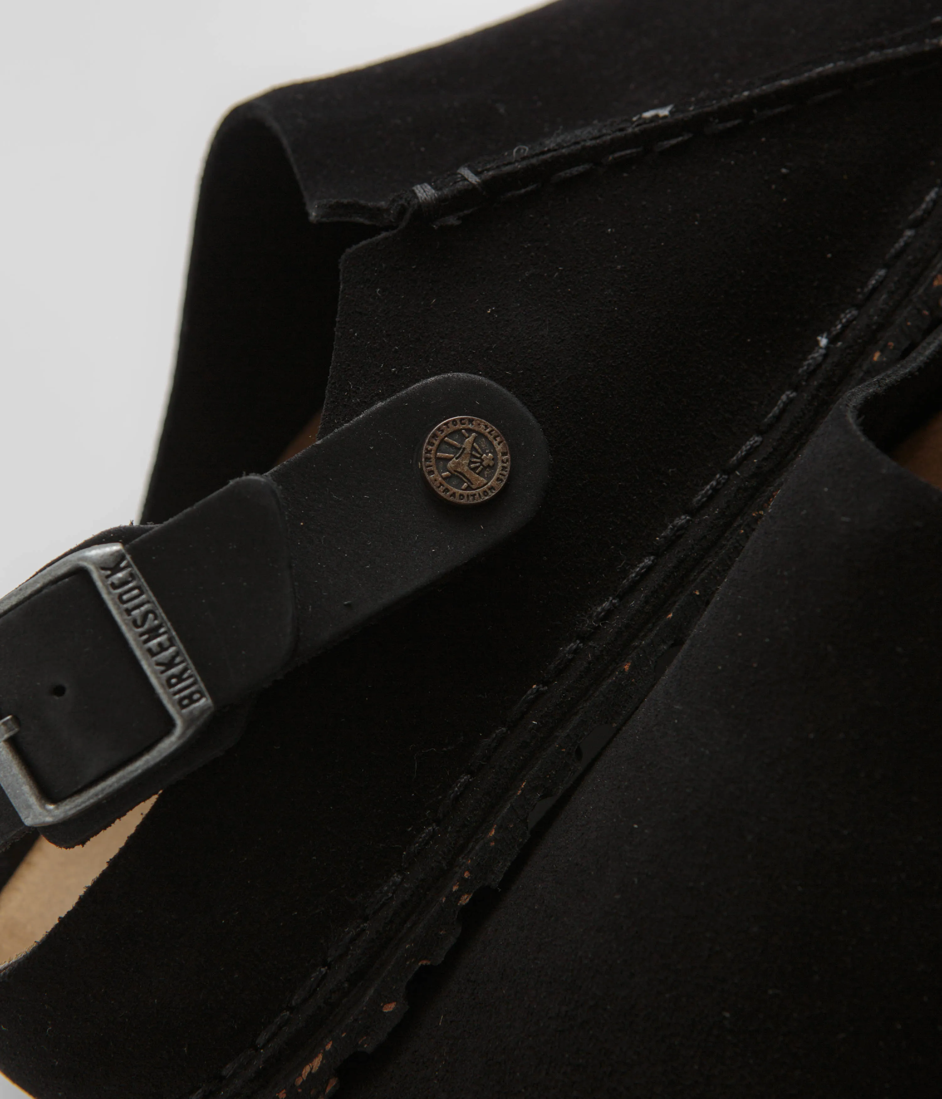 Birkenstock Lutry Premium Black Suede Sandals - Narrow Fit