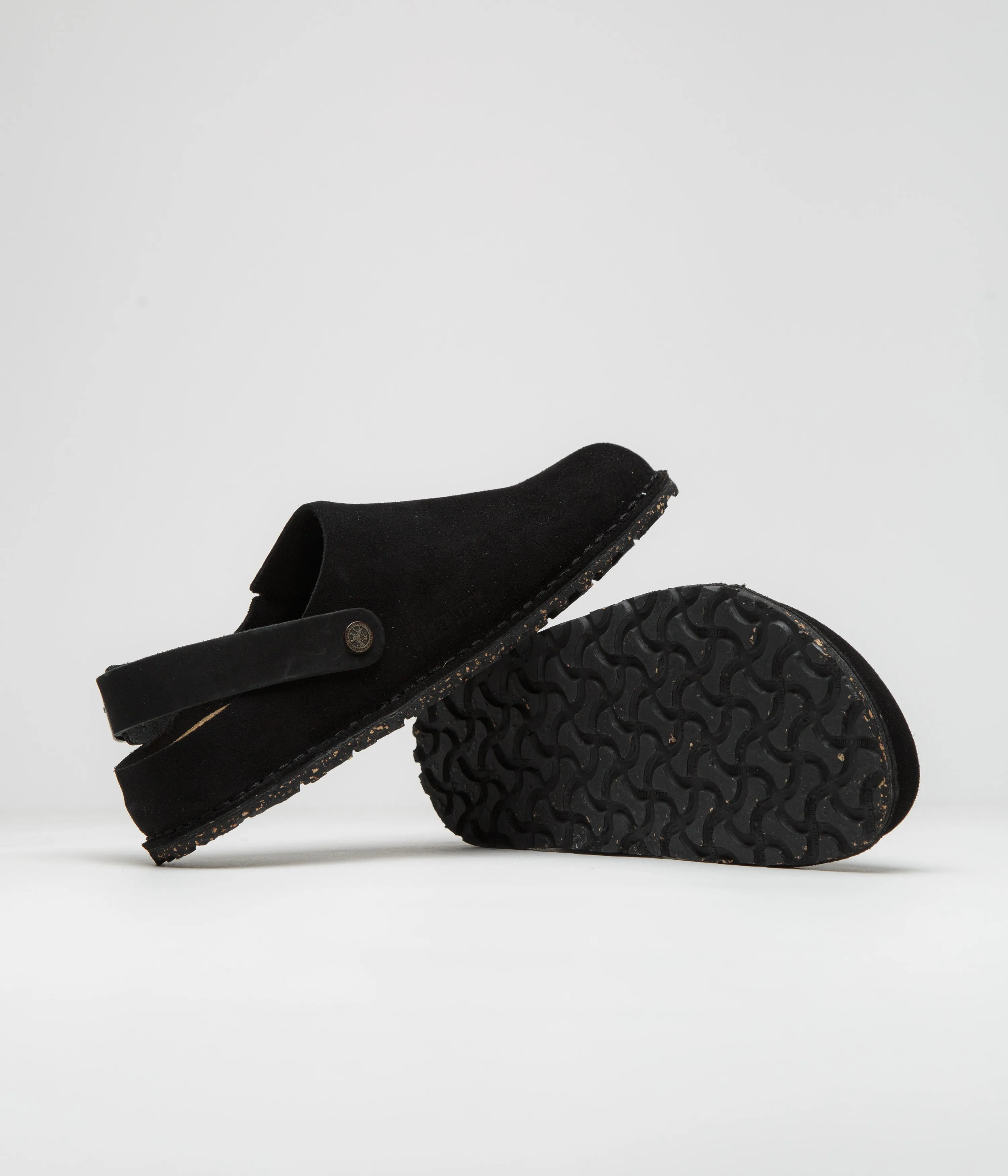 Birkenstock Lutry Premium Black Suede Sandals - Narrow Fit