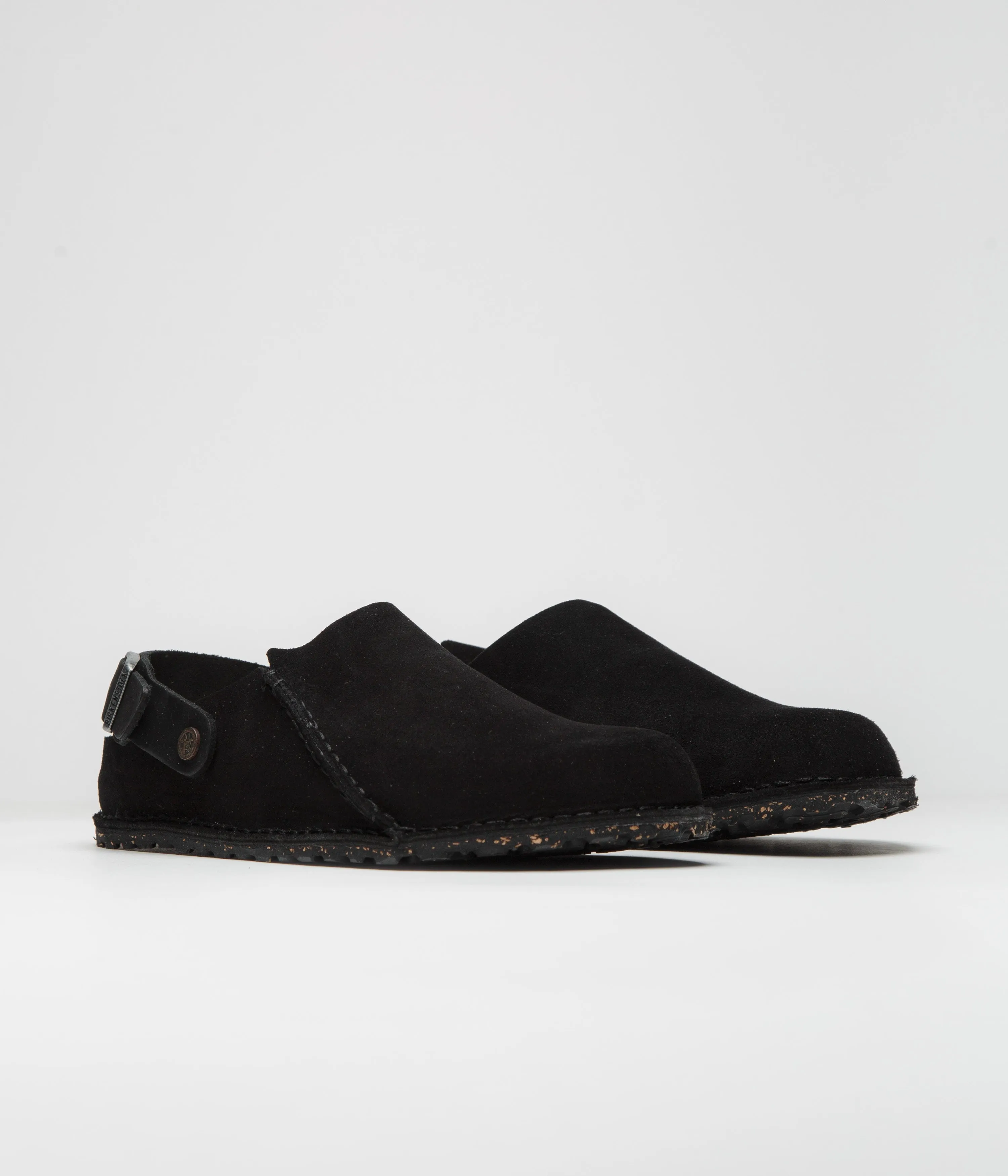 Birkenstock Lutry Premium Black Suede Sandals - Narrow Fit
