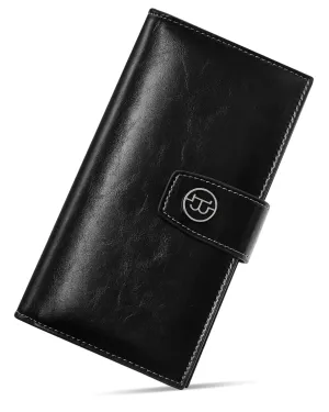 BOSTANTEN Womens Leather Wallets RFID Blocking Large Capacity Trifold Card Holder Ladies Phone Clutch