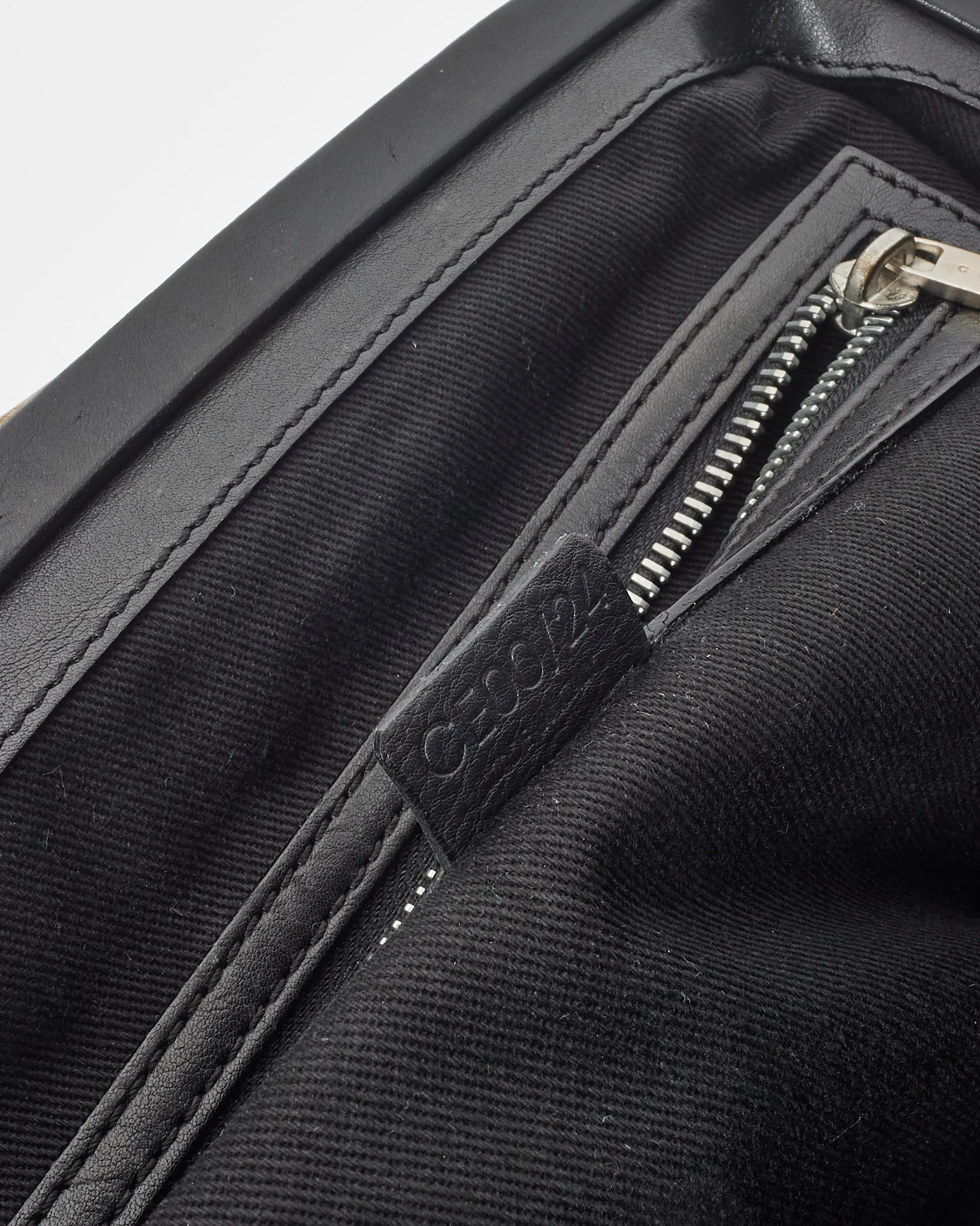 Celine Vintage Black Leather Top Handle Bag