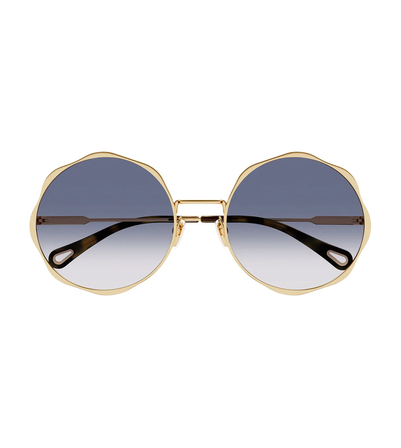 Chloe Women's Blue Round Sunglass