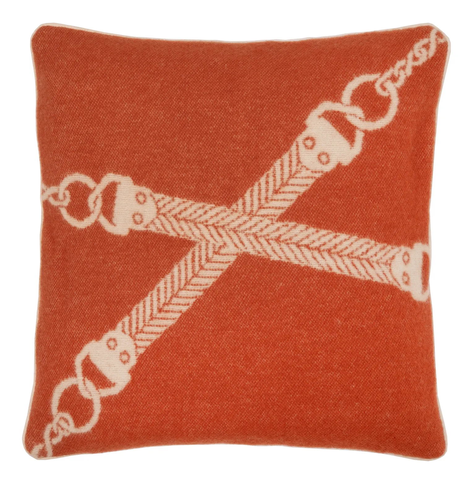 CLASSIC BIT CUSHION NZ WOOL RUST