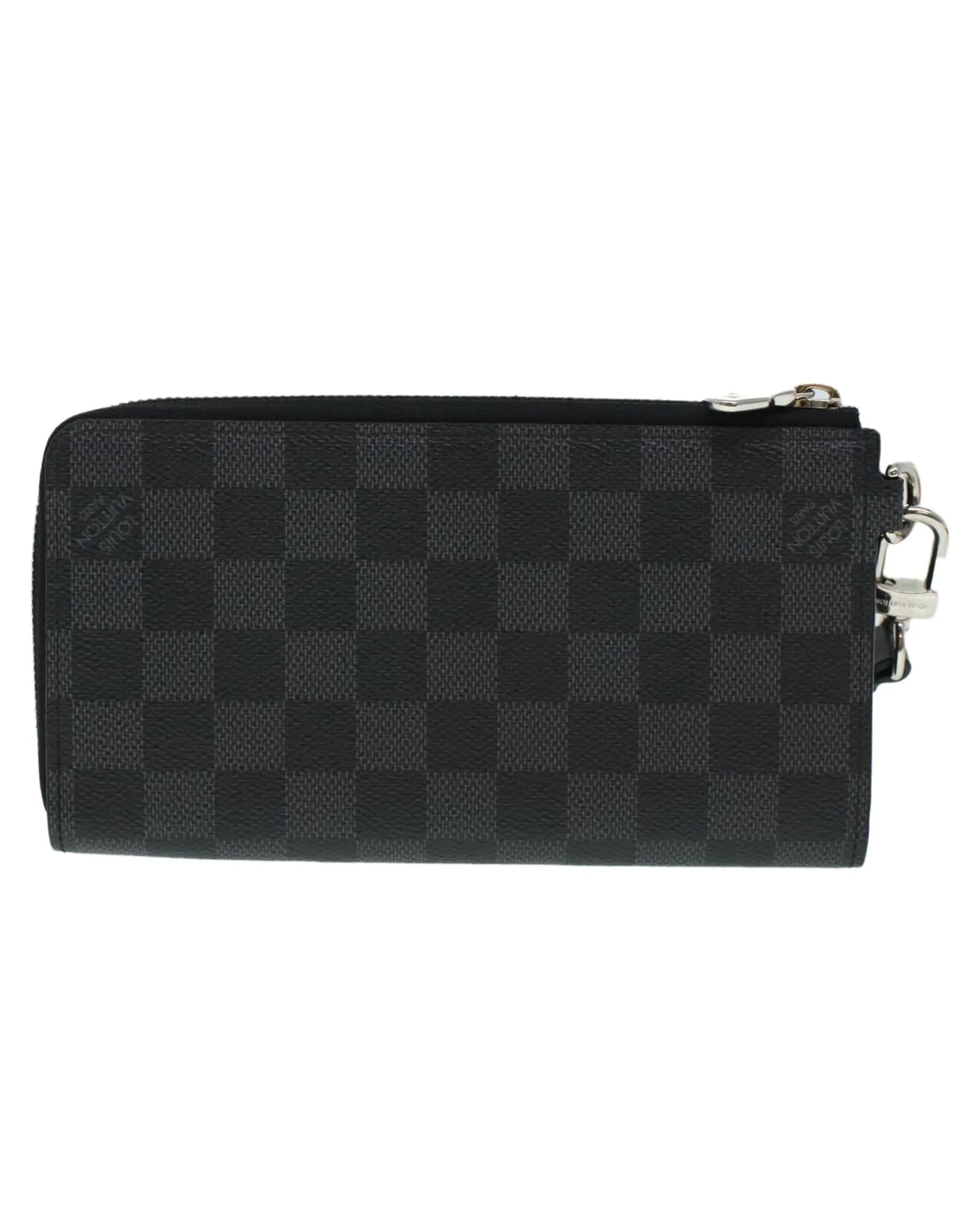 Damier Graphite Long Wallet with Charm and Dust Bag