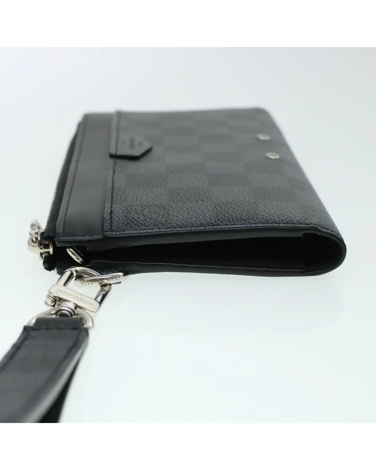 Damier Graphite Long Wallet with Charm and Dust Bag