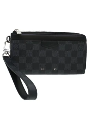 Damier Graphite Long Wallet with Charm and Dust Bag