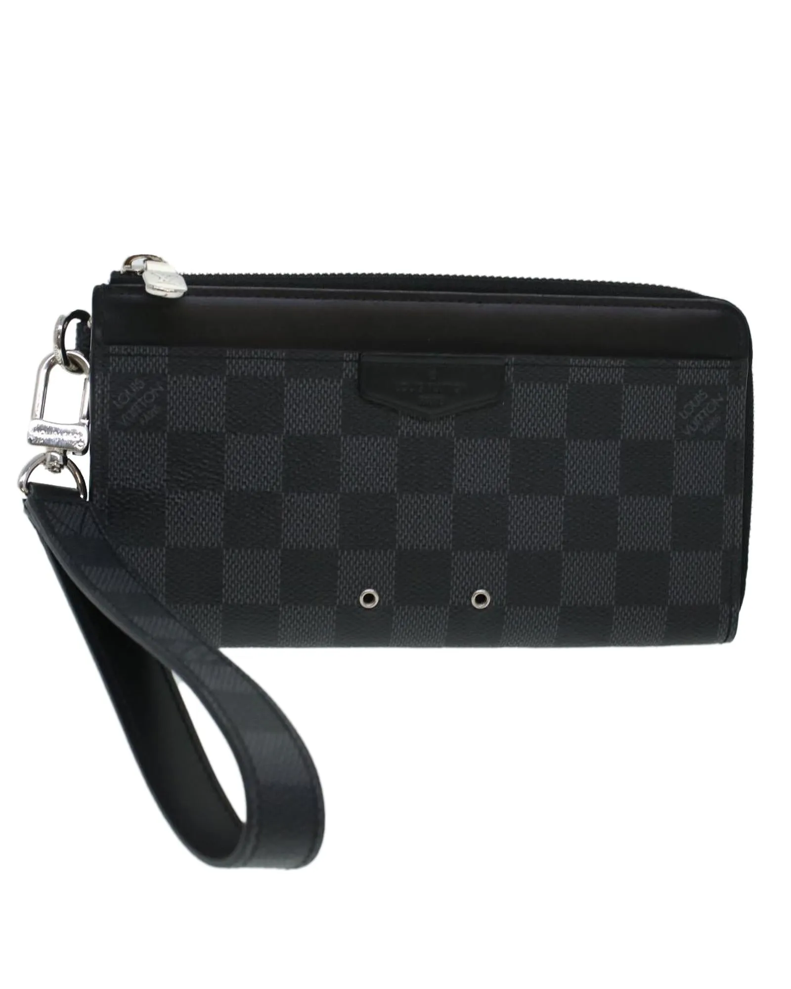 Damier Graphite Long Wallet with Charm and Dust Bag
