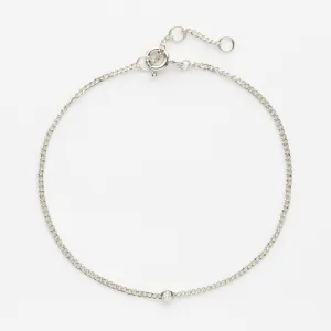 Diamond Solitaire Vintage Chain Bracelet