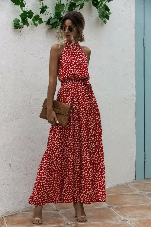 Elegance Women Sleeveless Beach Casual Dress