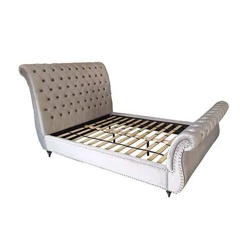 Elsa Deluxe King Bed Frame Navy Grey