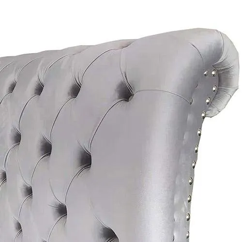 Elsa Deluxe King Bed Frame Navy Grey
