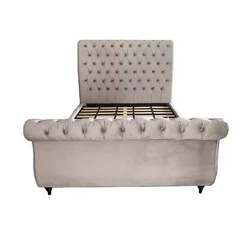 Elsa Deluxe King Bed Frame Navy Grey