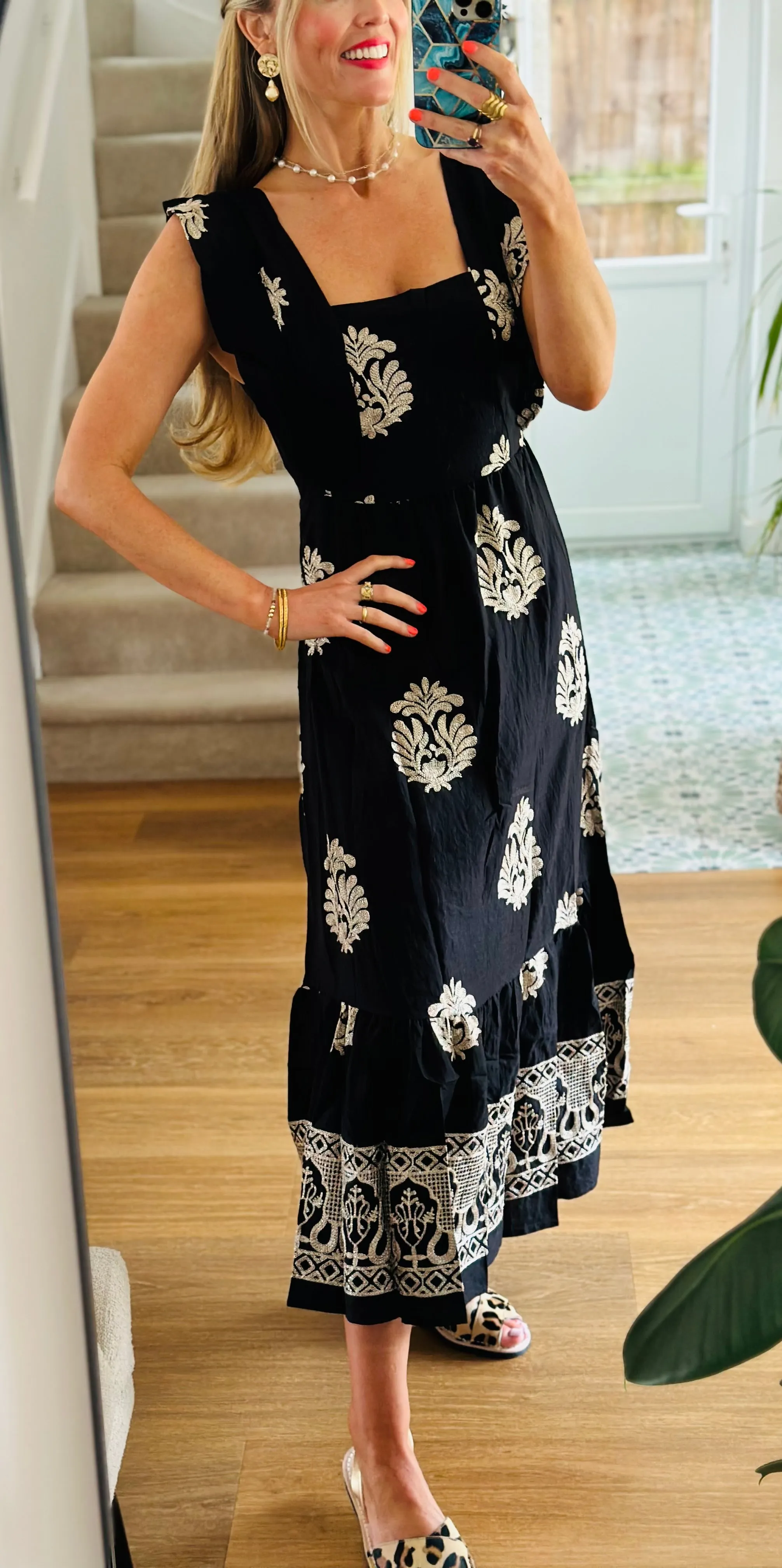 Embroidered Maxi Dress