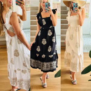 Embroidered Maxi Dress