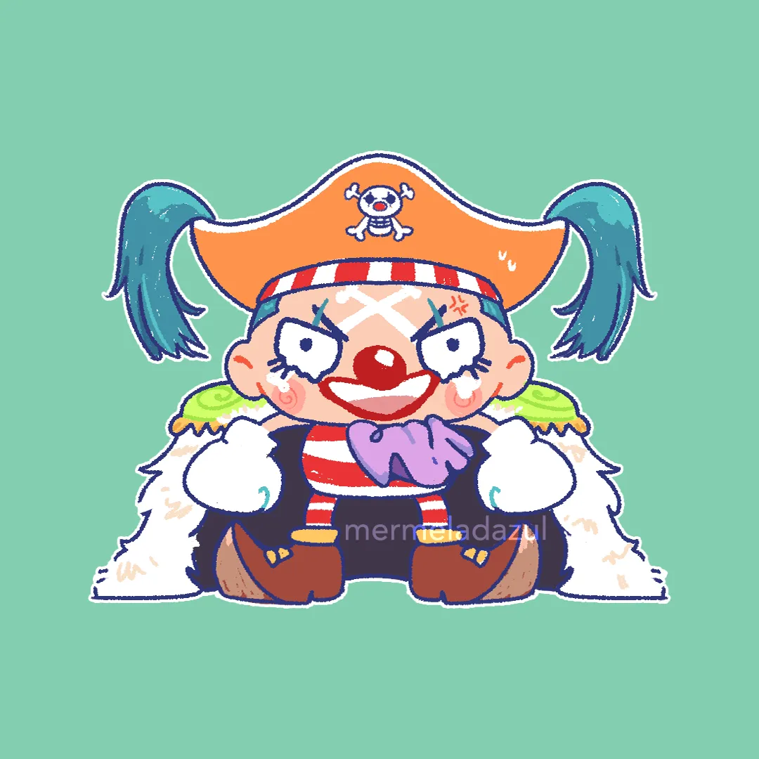 Funny clown man pin