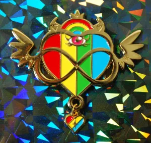 Infinite Pride Flag Pin - Rainbow Gold