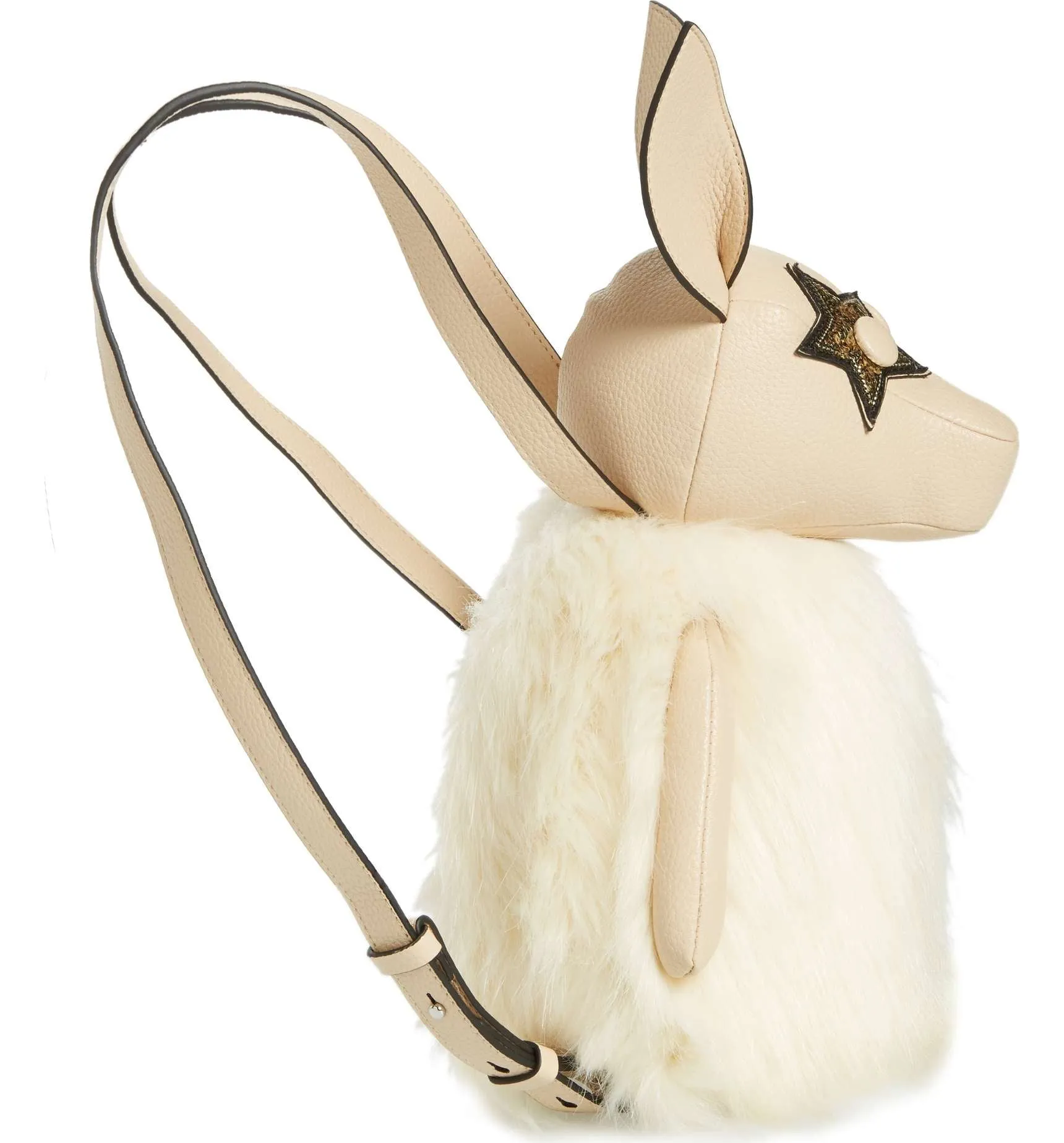 Kendall & Kylie Normie Faux Fur & Leather Backpack