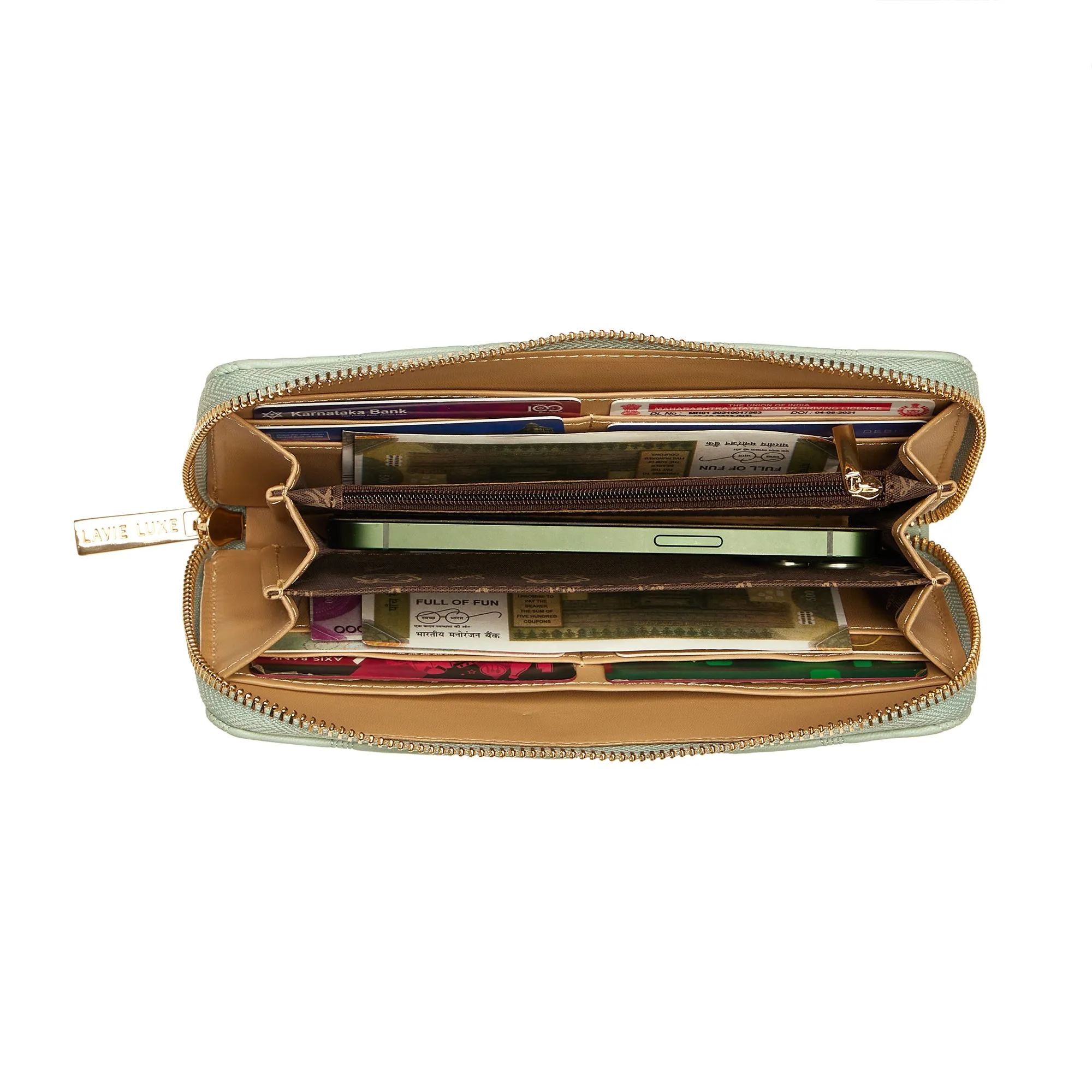 Lavie Luxe Quina Mint Large Women's Wallet