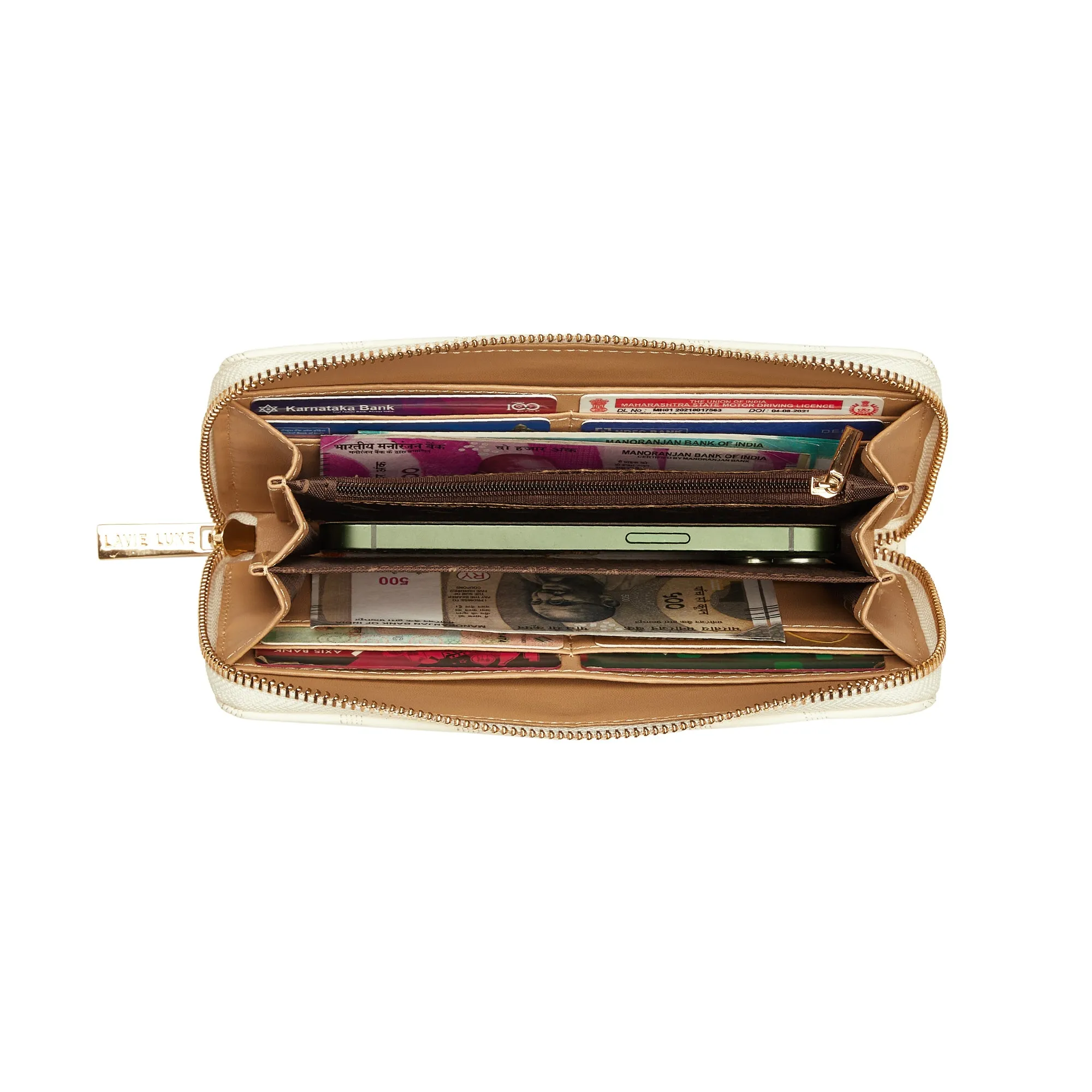 Lavie Luxe Quina White Large Women's Wallet