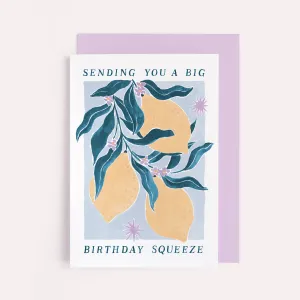 Lemons Birthday Card | Female Birthday Card | Art Card