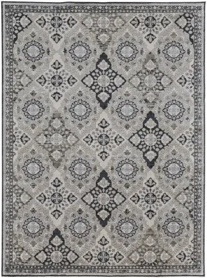 Macklaine MCK39FVF Silver/Black Rug