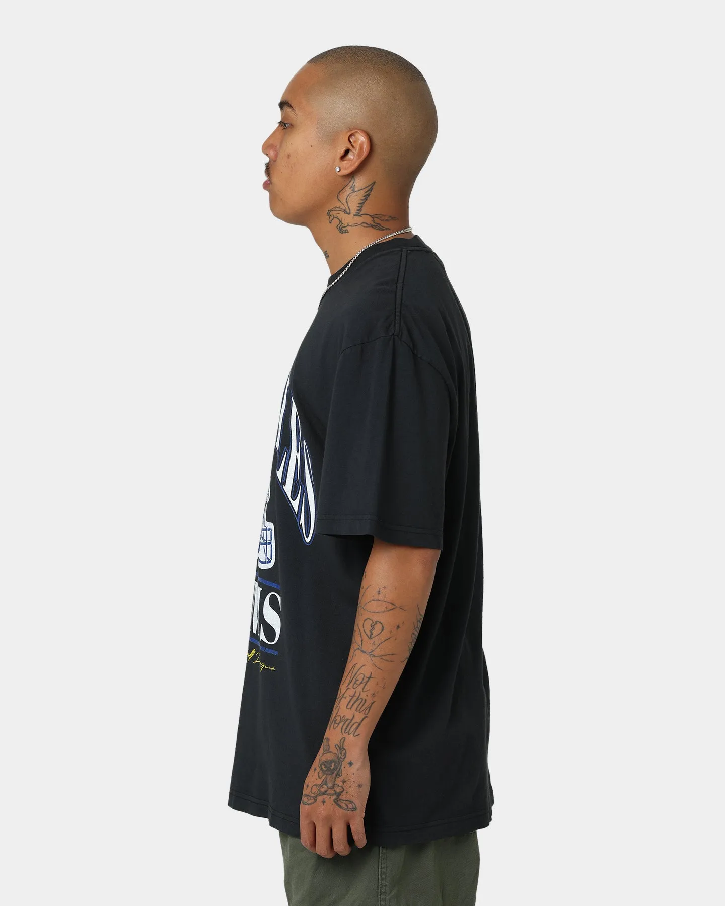Majestic Athletic Los Angeles Rams Helmet Arch T-Shirt Faded Black