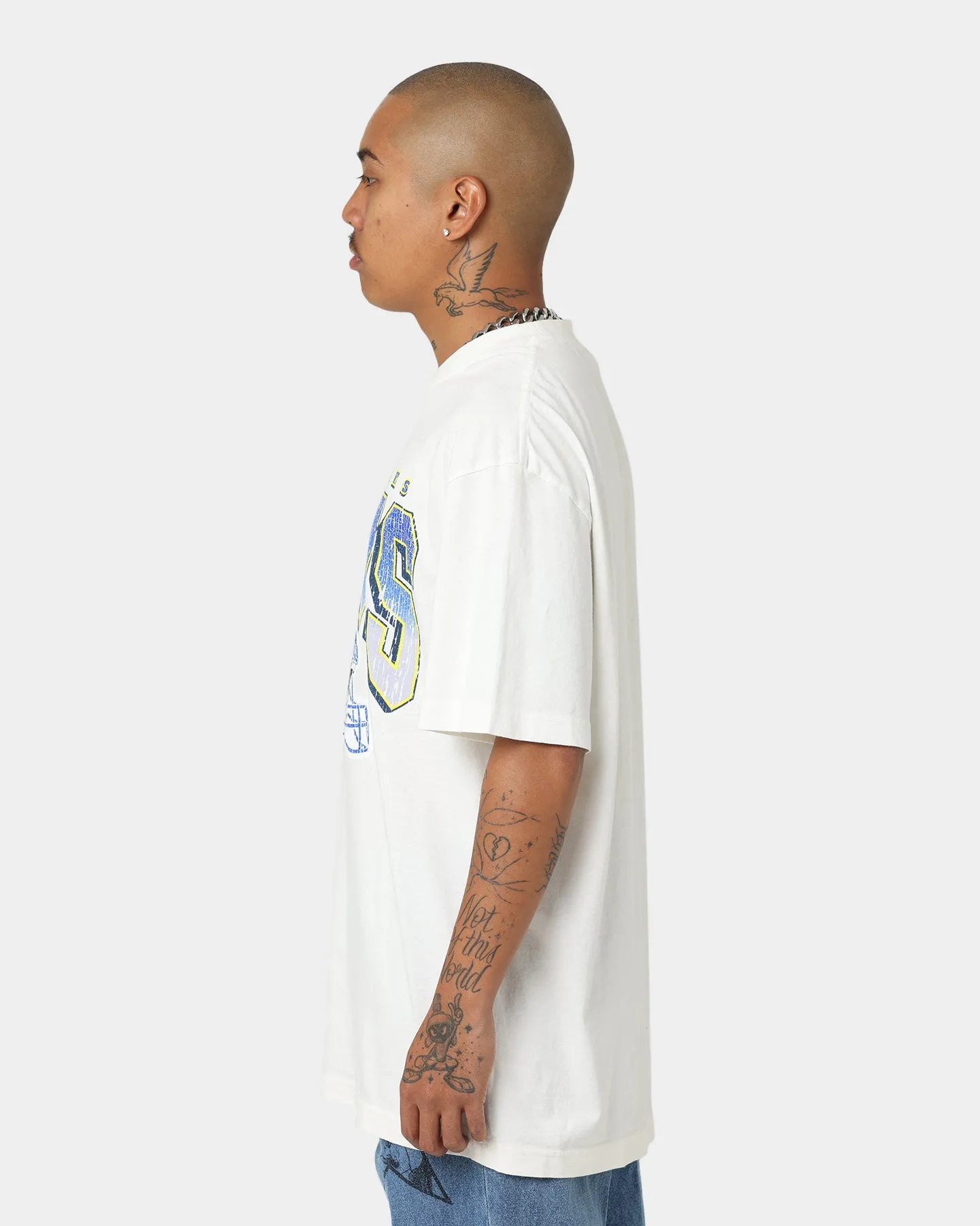 Majestic Athletic Los Angeles Rams Helmet Arch T-Shirt Vintage White