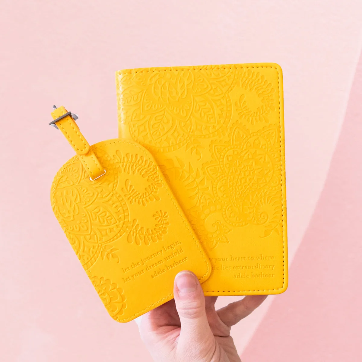Premium Marigold Yellow Travel Passport Wallet