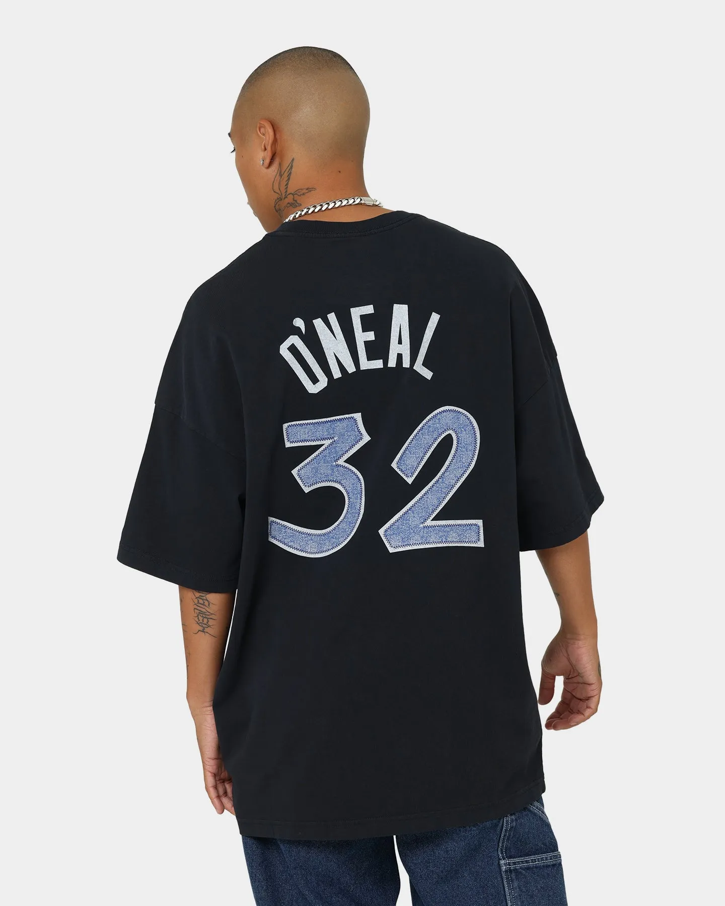 Mitchell & Ness Orlando Magic Shaquille O'Neal #32 N & N Oversized T-Shirt Faded Black