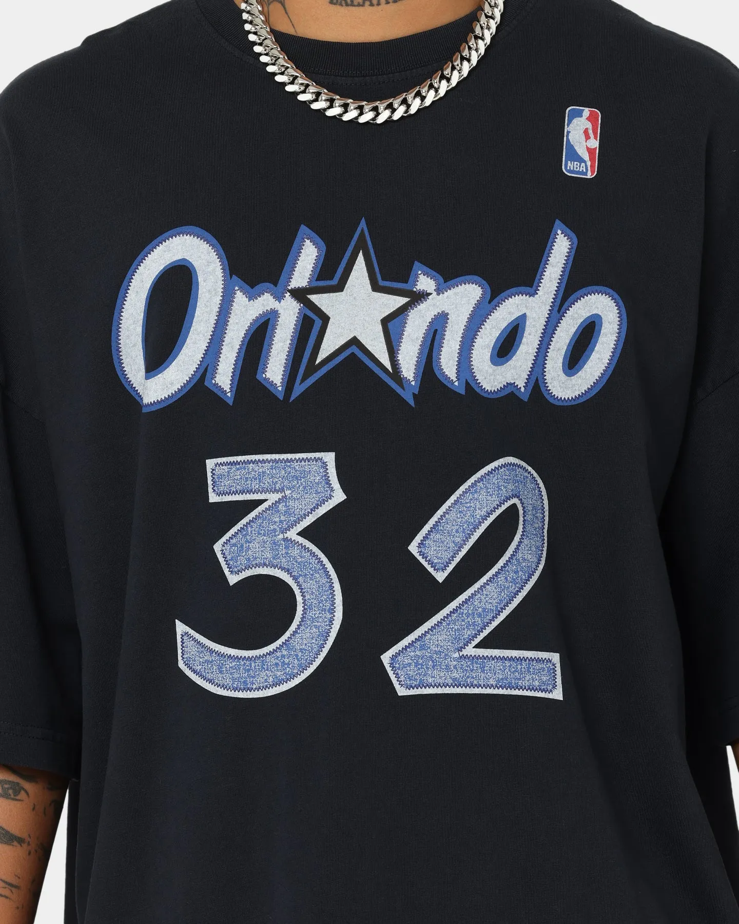 Mitchell & Ness Orlando Magic Shaquille O'Neal #32 N & N Oversized T-Shirt Faded Black