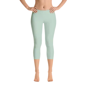 Pastel Green Capri Leggings