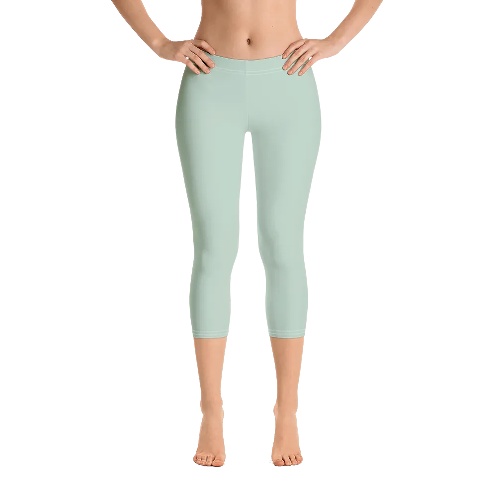 Pastel Green Capri Leggings