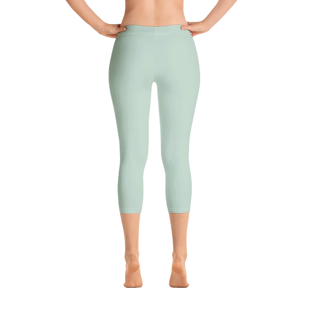 Pastel Green Capri Leggings