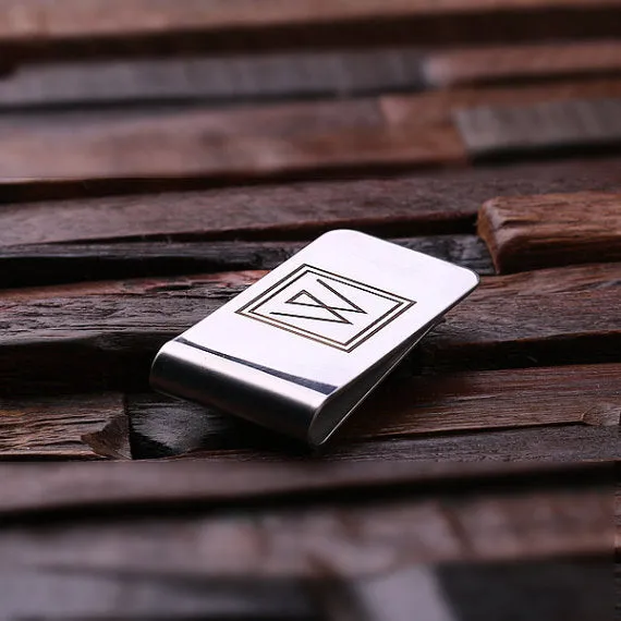 Personalised Stainless Steel Money Clip with Gift Box