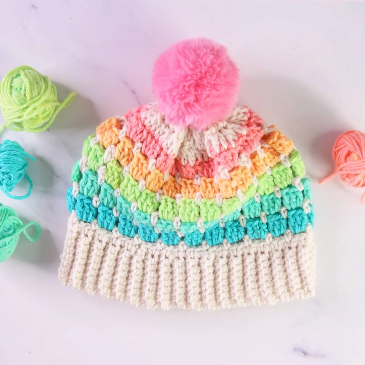Rainbow Beanie Crochet Pattern