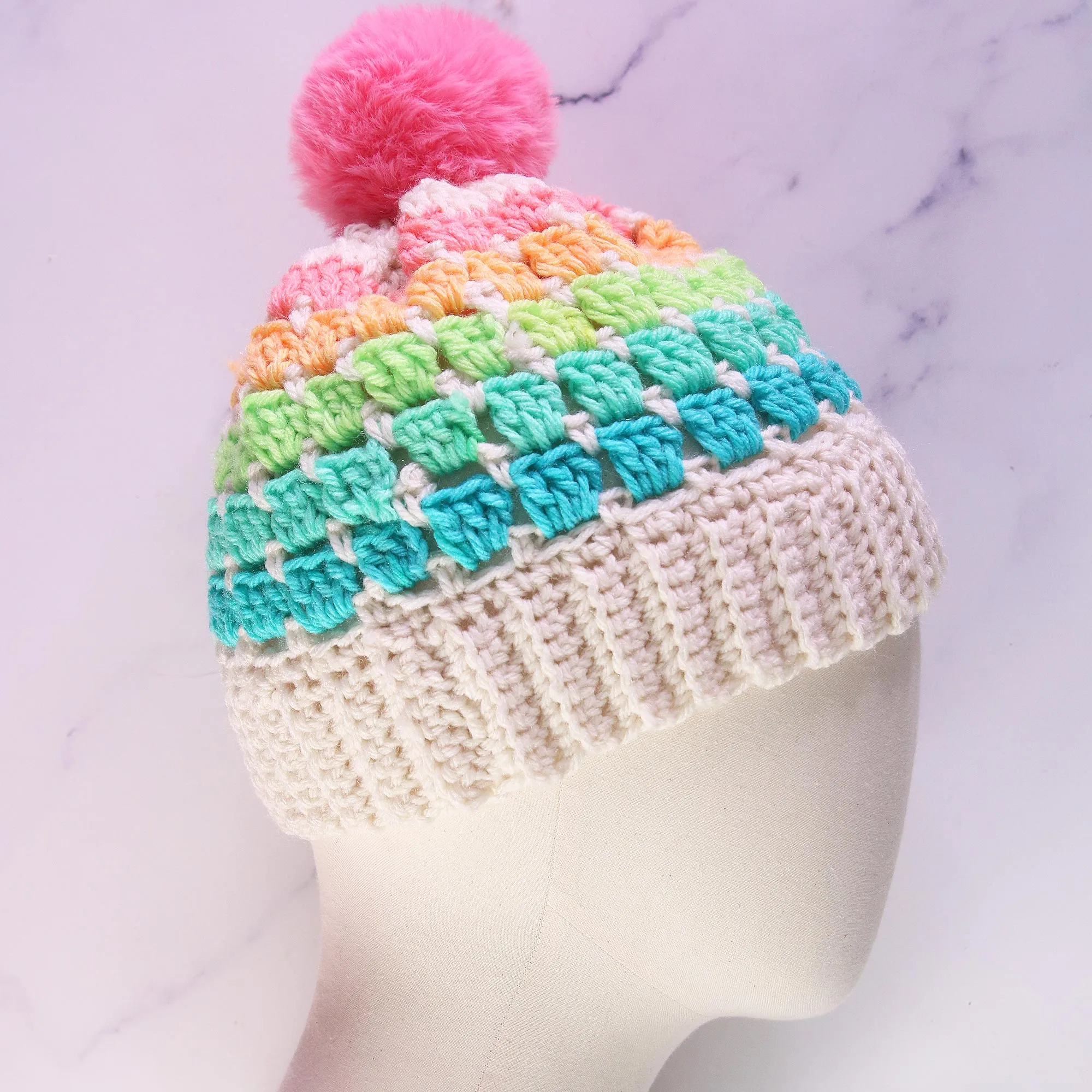 Rainbow Beanie Crochet Pattern
