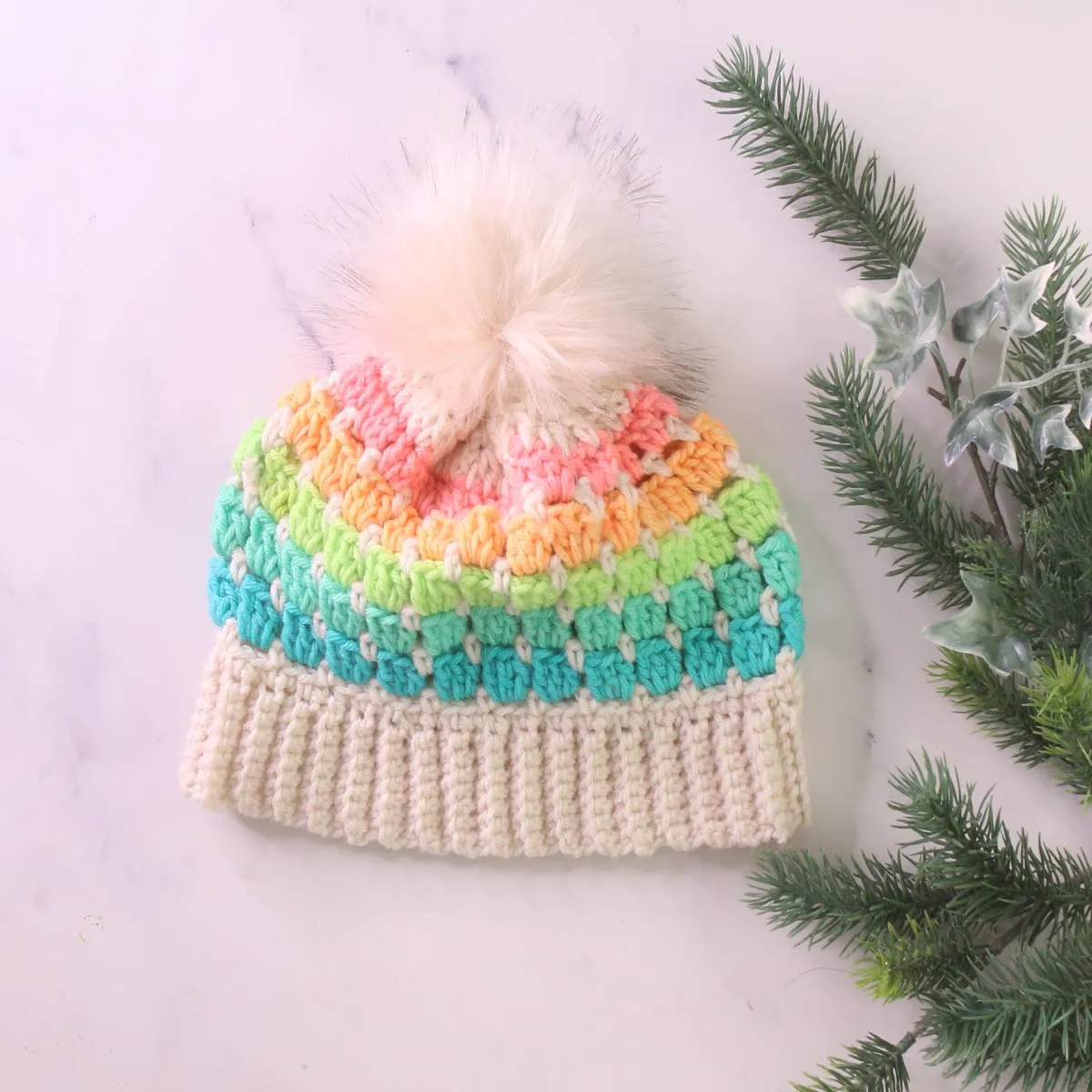 Rainbow Beanie Crochet Pattern
