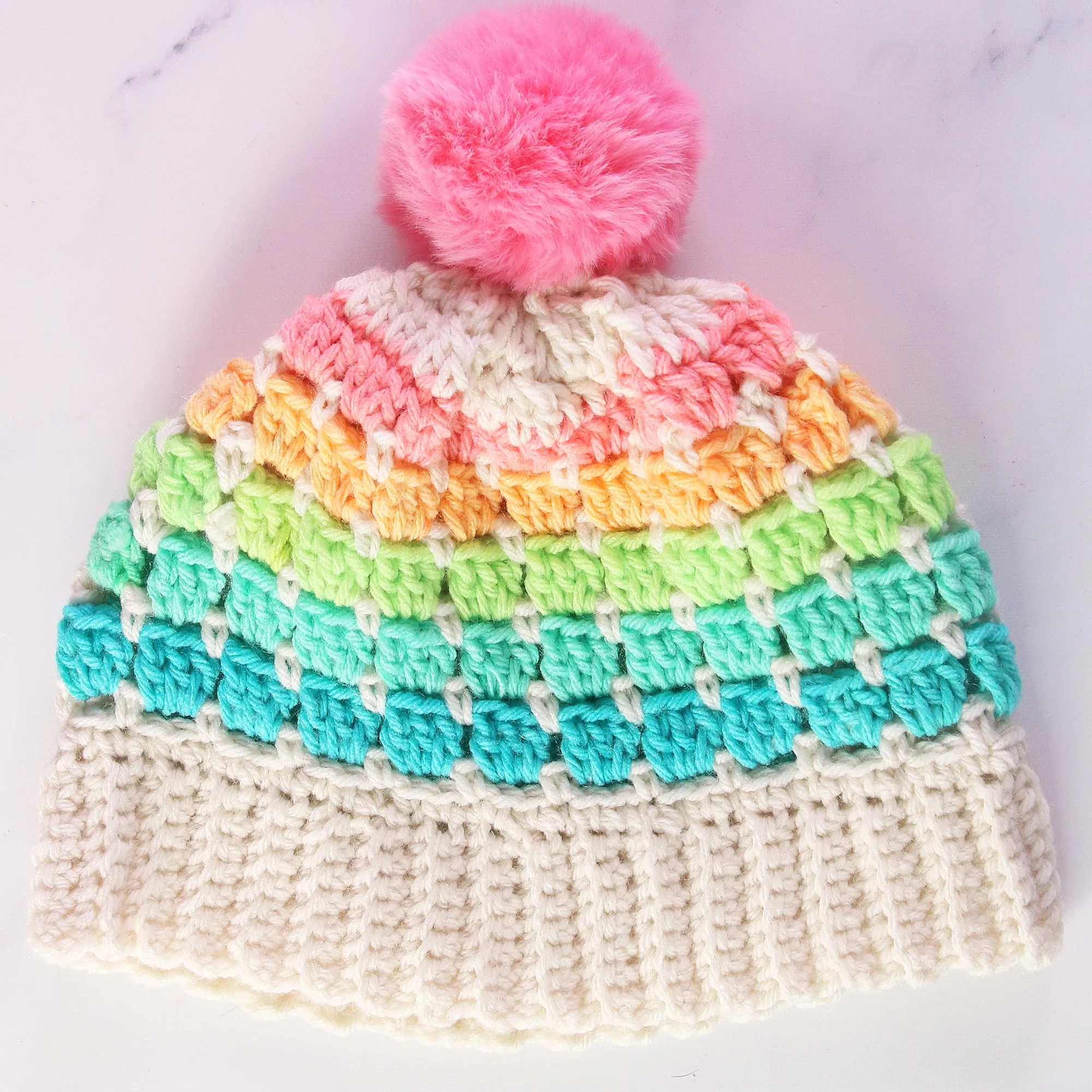 Rainbow Beanie Crochet Pattern