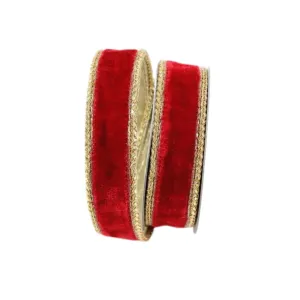 Royal Velvet Ribbon, 1" x 10 yards, Red