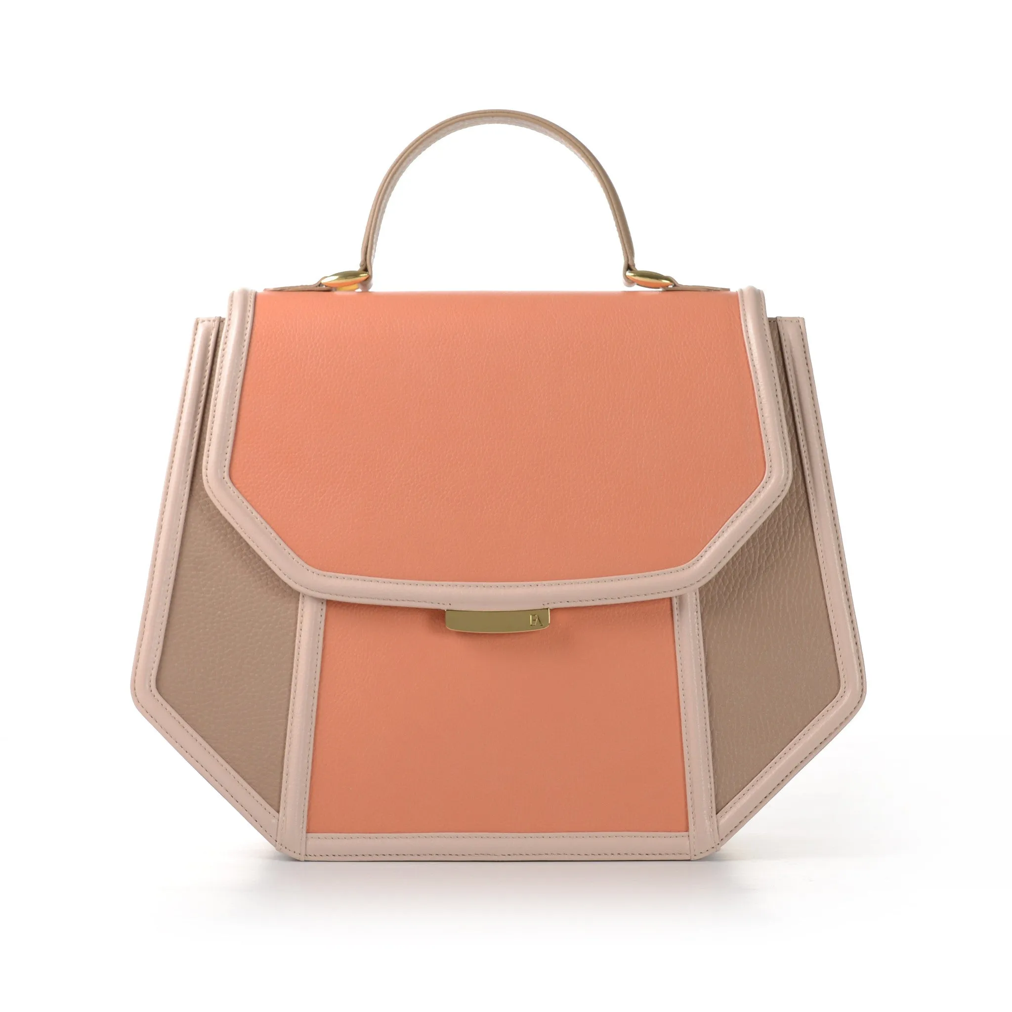 Salmon & Nude Anabella Tote