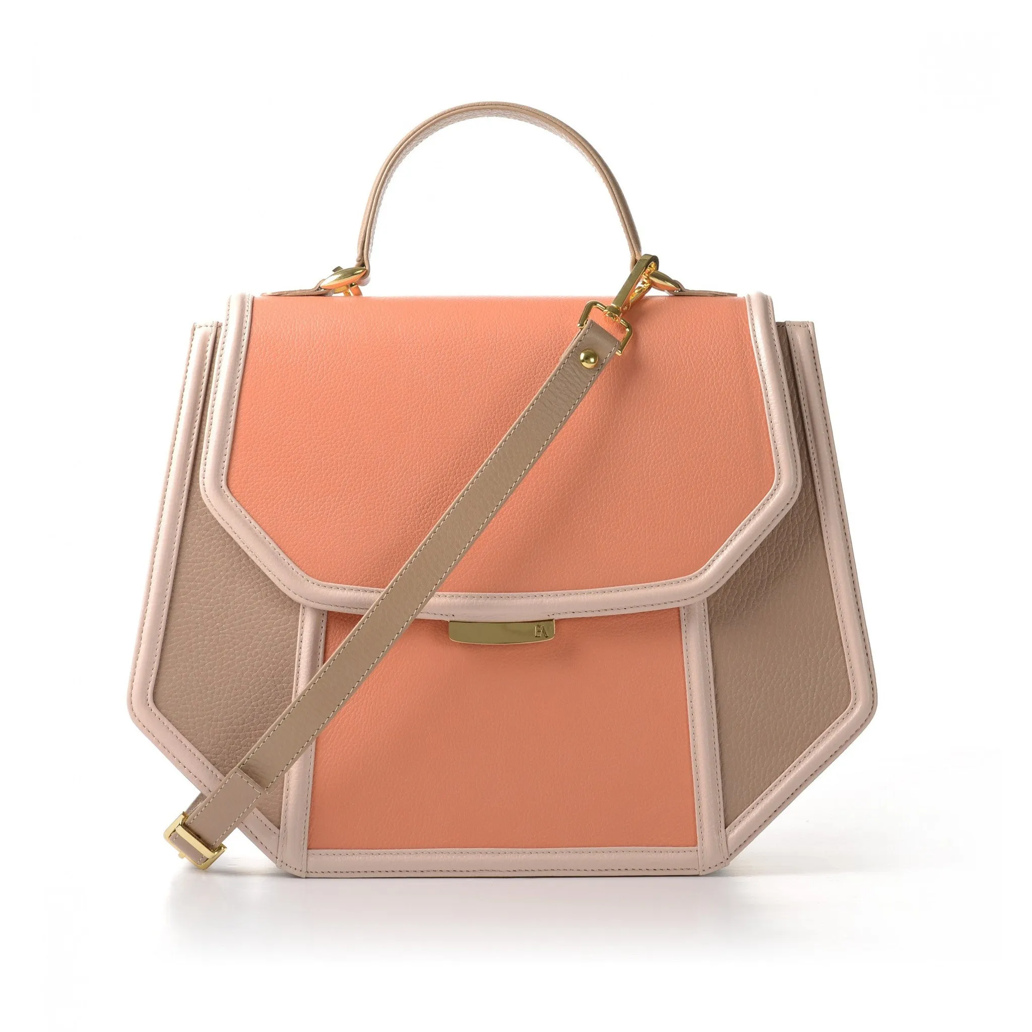 Salmon & Nude Anabella Tote