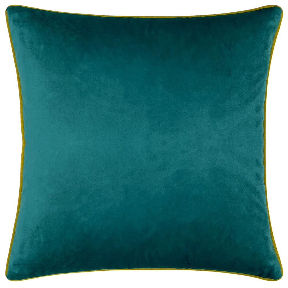 Serpentine Animal Print Cushion Royal Blue/Teal