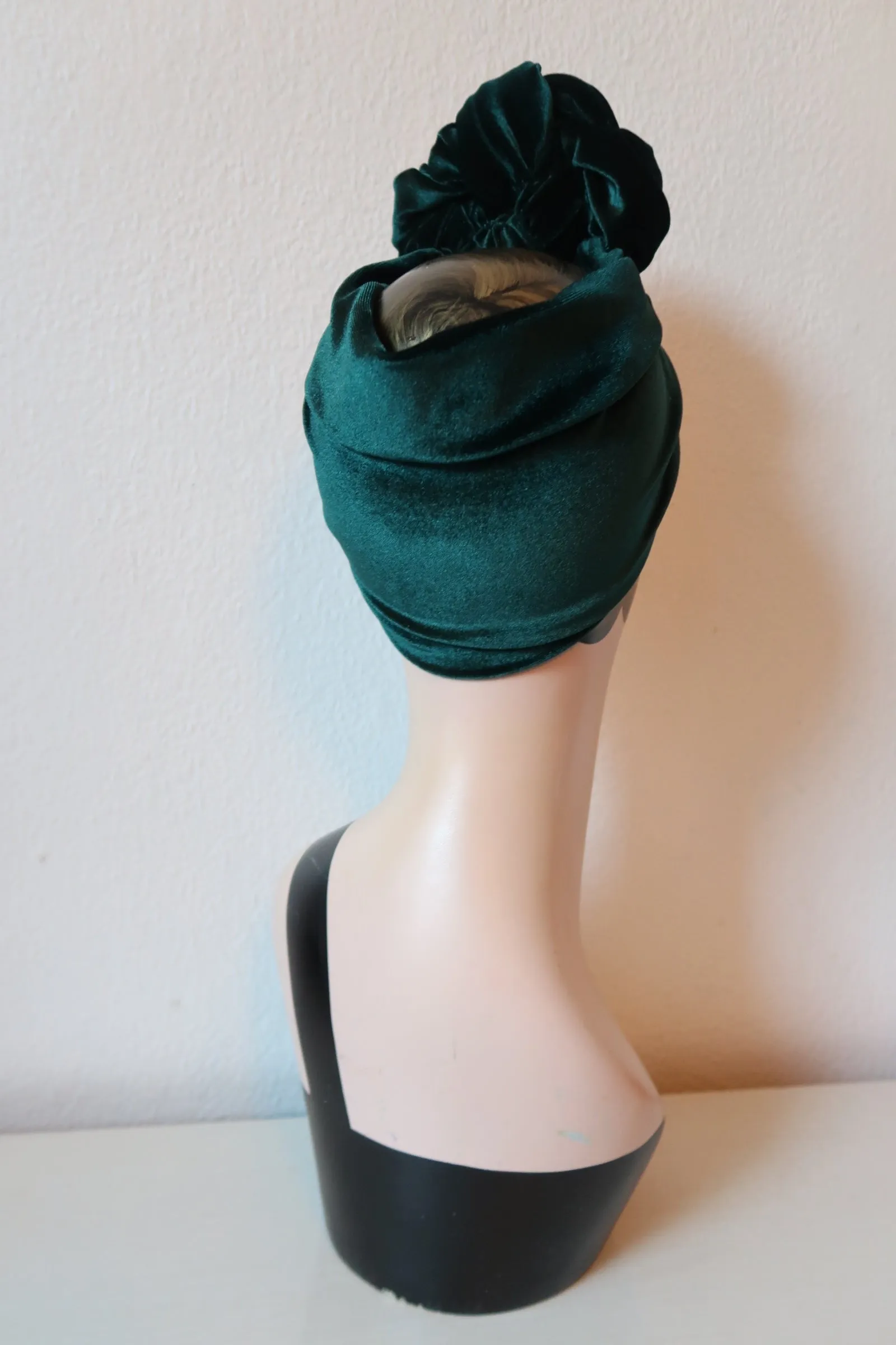 SLOUCHY KNOT Velvet Pre-tied Stretchy Vintage Style Headband in 4 Colours (made to order)