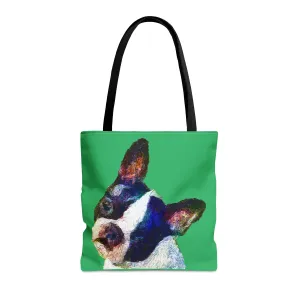 Sophisticated Boston Terrier "Skipper" Tote Bag