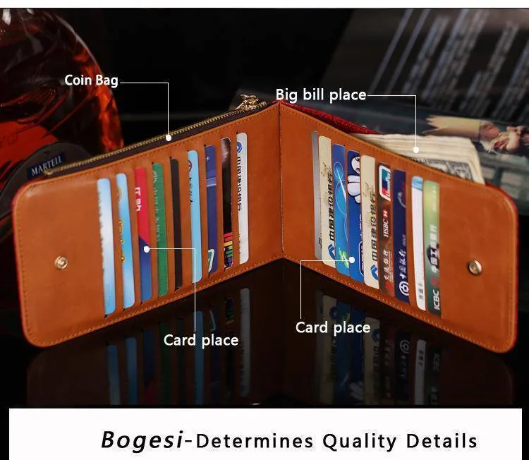 Ultra Thin 1cm Large capacity Card Holder Wallet Magnet Clasp